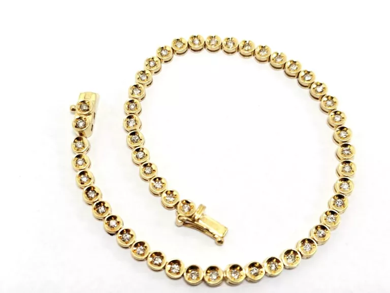 ZŁOTA BRANSOLETKA Z DIAMENTAMI 750 7,06G 0,80CT 18CM