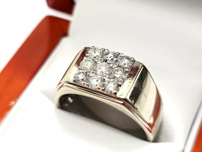 ZŁOTY SYGNET Z DIAMENTAMI 585 9,52G 1,00CT 23