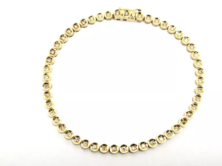 ZŁOTA BRANSOLETKA Z DIAMENTAMI 750 7,06G 0,80CT 18CM
