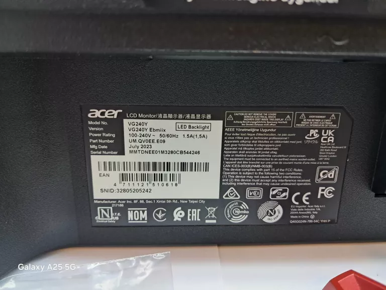 MONITOR SCER NITRO GAMING VG240YEBMIIX PUD