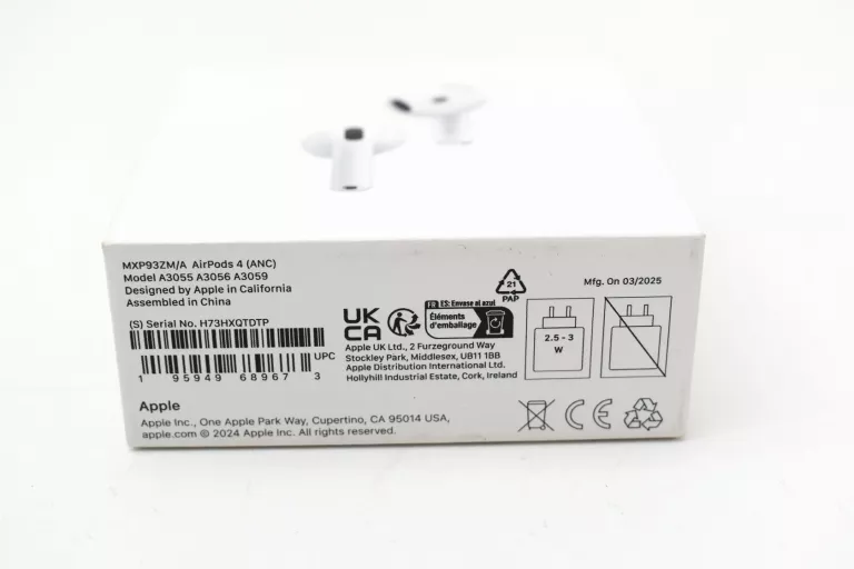APPLE AIRPODS SŁUCHAWKI 4 GENERACJI Z AKTYWNĄ REDUKCJĄ SZUMÓW