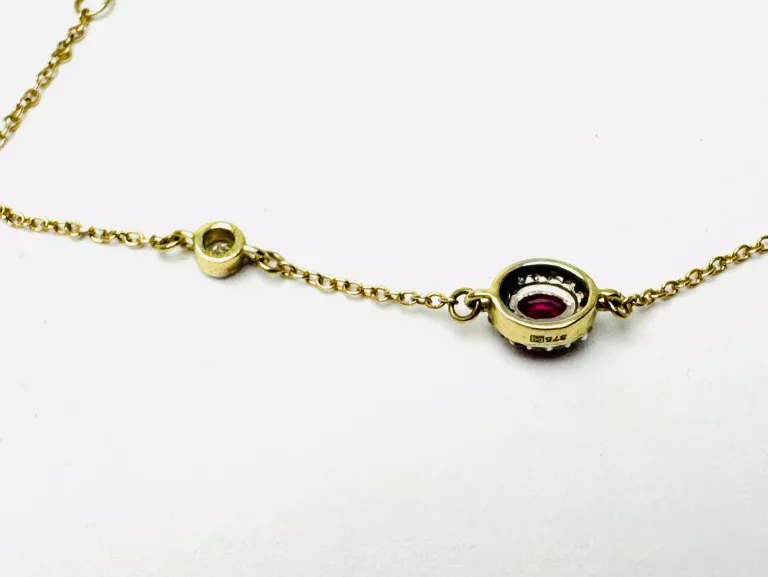 ZŁOTA BRANSOLETKA Z ZAWIESZKĄ Z DIAMENTAMI PR.417 W.1,06