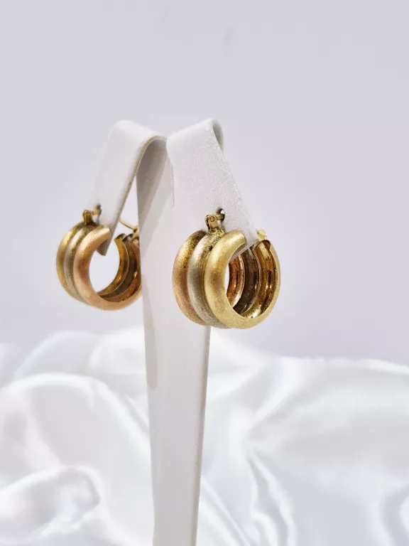 zlote-585-14k-kolczyki-trojkolorowe-kola-potrojne-39g-stan-11323-2