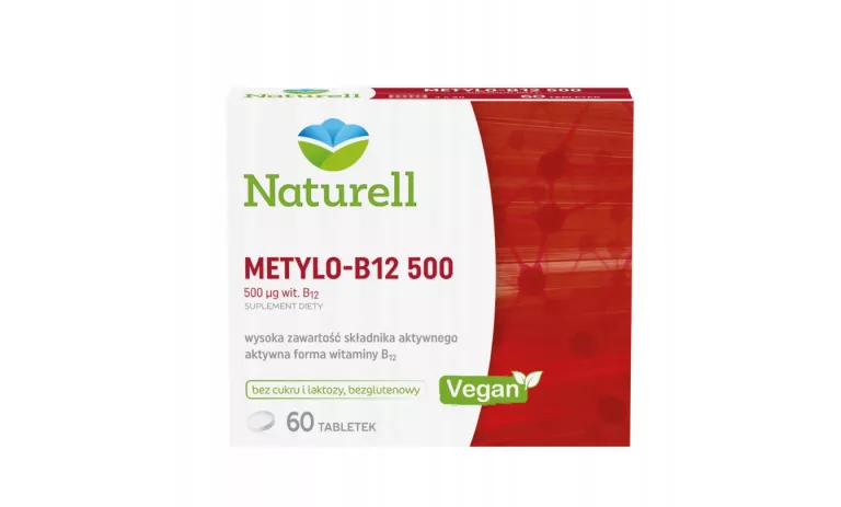 NATURELL METYLO-B12 500 METYLOKOBALAMINA WITAMINA B12 60 TABLETEK