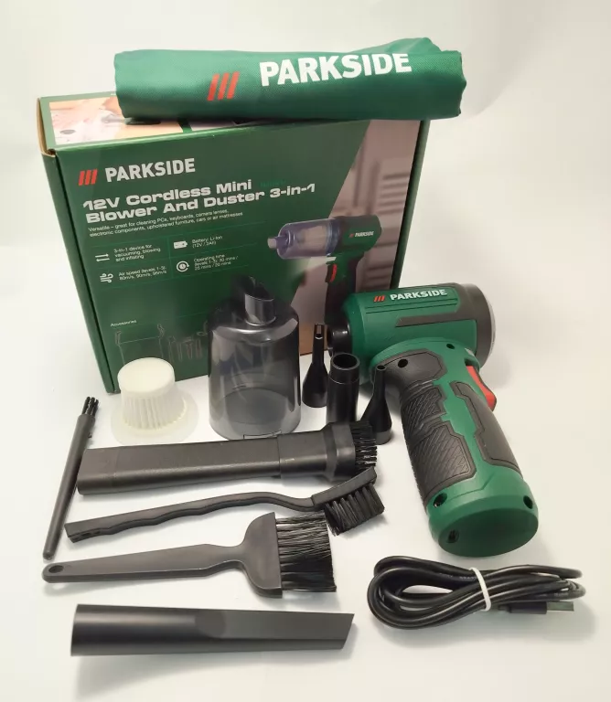 AKUMULATOROWA MINI DMUCHAWA UNIWERSALNA 3W1 PARKSIDE PAUKGB A1