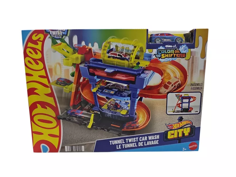 HOT WHEELS MYJNIA ODJAZDOWE ZAKRĘTY AUTKO