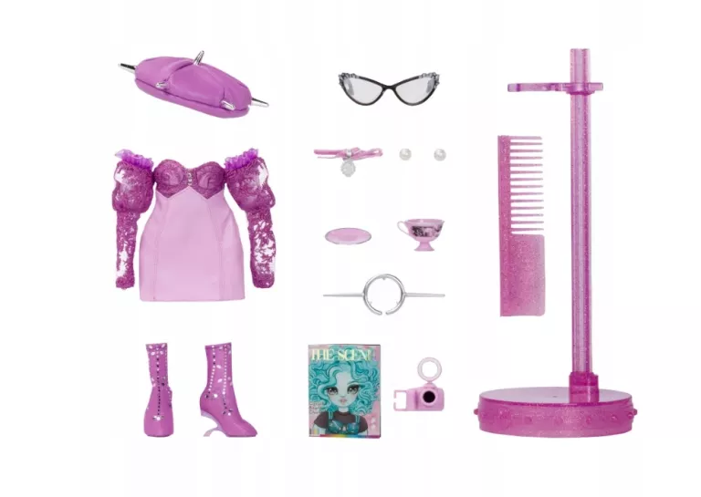 RAINBOW SHADOW HIGH MODNA LALKA LAVENDER LYNN FASHION + AKCESORIA