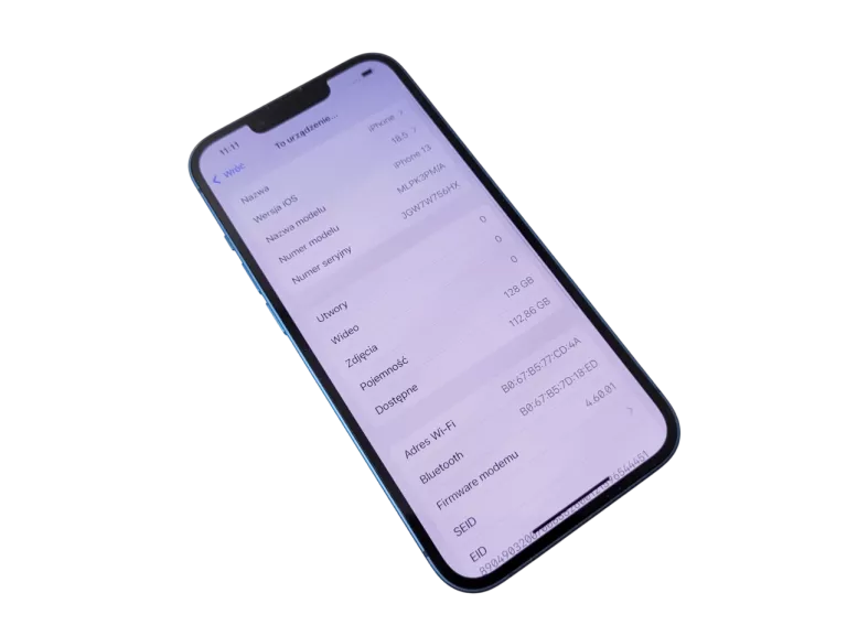 TELEFON APPLE IPHONE 13 5G 128GB NIEBIESKI | KONDYCJA 87%