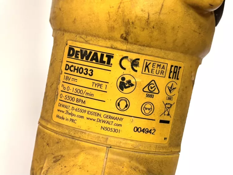 MŁOTOWIERTARKA 3-FUNKCYJNA DEWALT DCH033