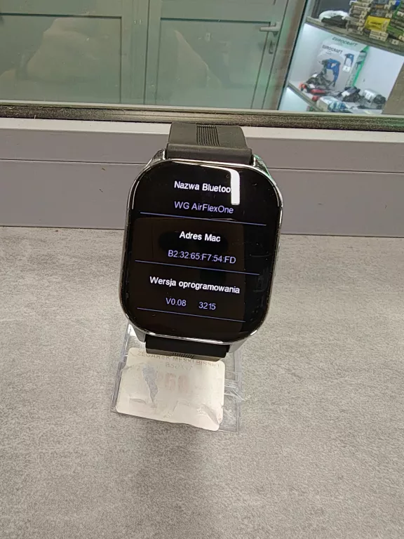 SMARTWATCH WG AIRFLEXONE SREBRNY