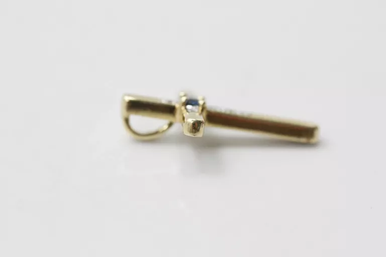 ZŁOTA ZAWIESZKA KRZYŻYK DIAMENTY 0,03CT 585 1,26G.