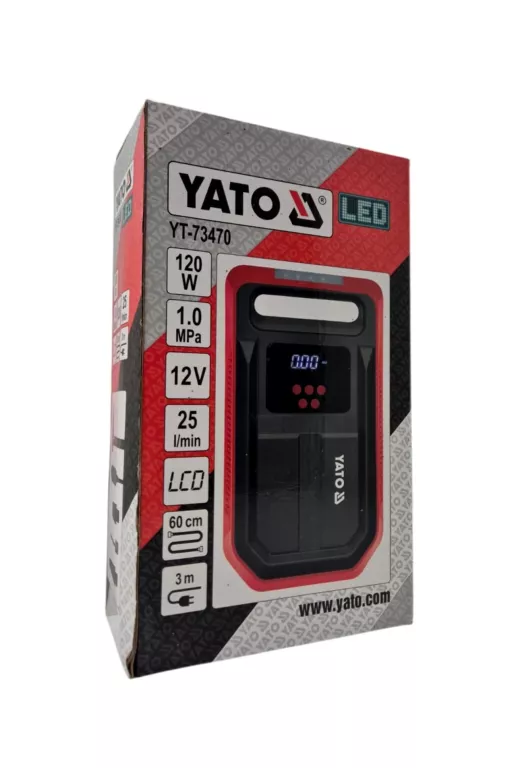 YATO KOMPRESOR SAMOCHODOWY Z WYŚWIETLACZEM YT-73470