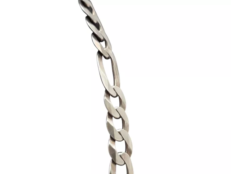 SOLIDNY SREBRNY MĘSKI ŁAŃCUSZEK 925 - 50,85G - 48CM - FIGARO