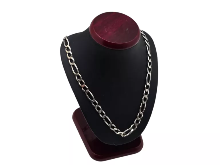 SREBRNY ŁAŃCUSZEK MĘSKI 925 - 36,55G - 52CM - FIGARO