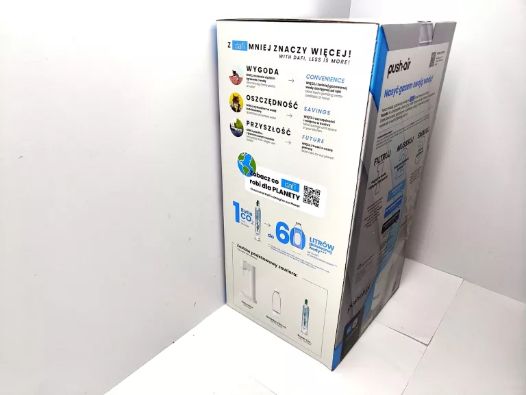 SATURATOR DO WODY DAFI PUSH-AIR BIAŁY KOMPLET #IGŁA