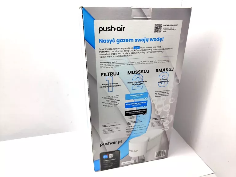 SATURATOR DO WODY DAFI PUSH-AIR BIAŁY KOMPLET #IGŁA