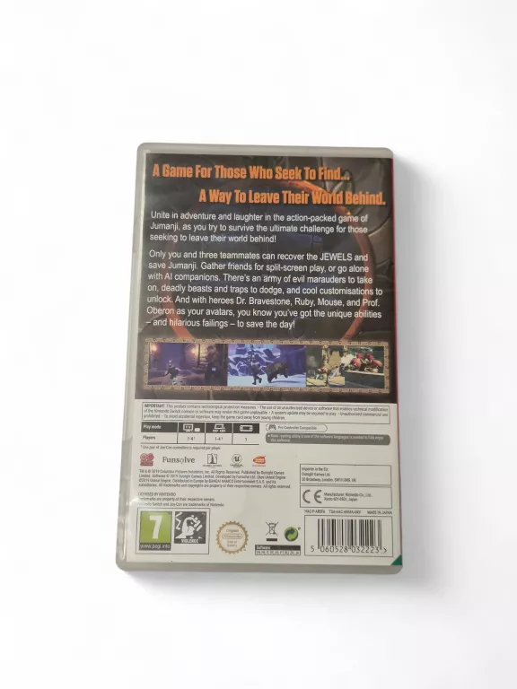 JUMANJI: THE VIDEO GAME NINTENDO SWITCH PUDEŁKOWA