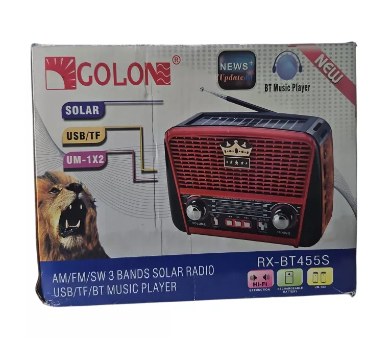 RADIO SOLARNE AKUMULATOR BLUETOOTH USB MP3 TURYSTYCZNE