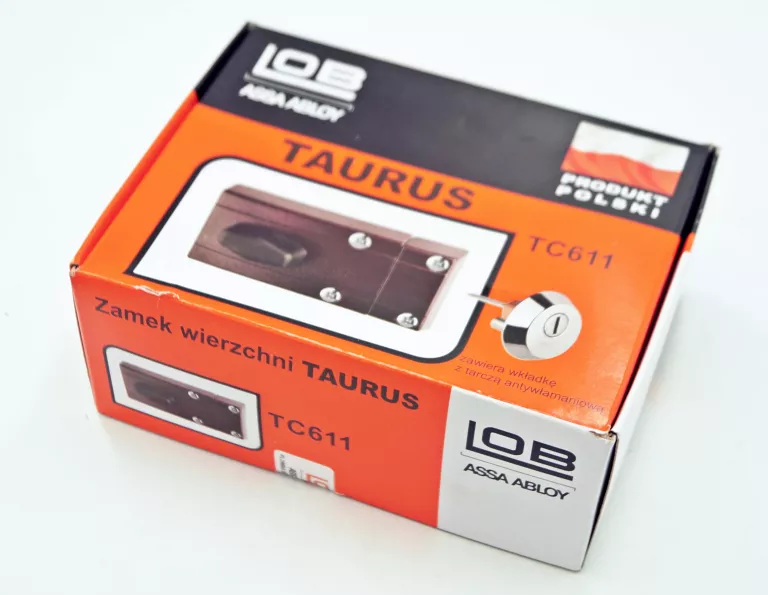 ZAMEK NAWIERZCHNIOWY LOB TAURUS XT TC611 ATEST KL. 5 BRĄZ 4 KLUCZE/FABRYKA