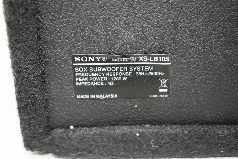 SKRZYNIA BASOWA SONY XPLOD XS-LB10S 1200W