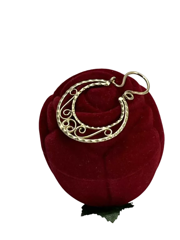 ZŁOTE KOLCZYKI WISZĄCE KOSZYCZKI AŻUROWE B. ZAMKNIĘTY P585 W3,18 ŚR 2,3CM