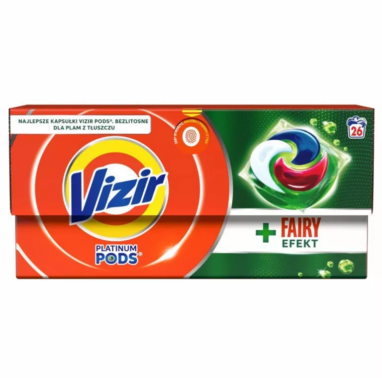 VIZIR + FAIRY EFFECT PODS KAPSUŁKI DO PRANIA, 26 PRAŃ