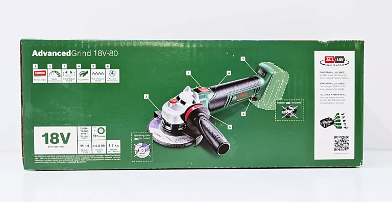BOSCH ADVANCEDGRIND SZLIFIERKA KĄTOWA 18V-80 | 0 603 3E5 100