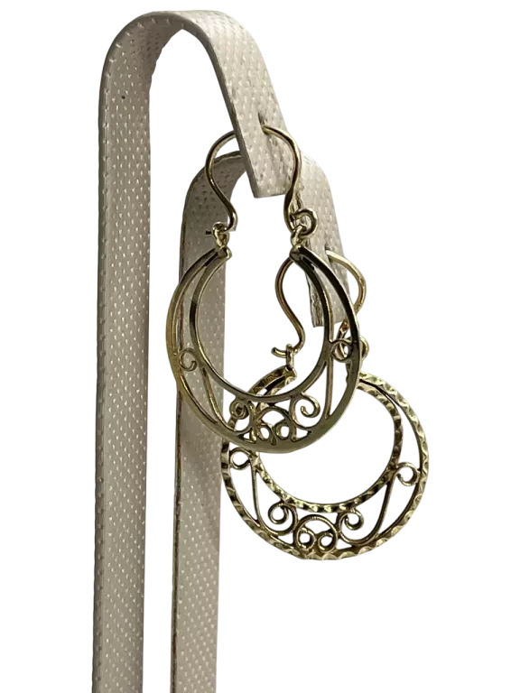 ZŁOTE KOLCZYKI WISZĄCE KOSZYCZKI AŻUROWE B. ZAMKNIĘTY P585 W3,18 ŚR 2,3CM