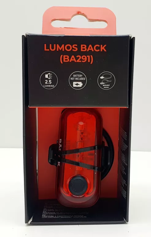 LAMPKA ROWEROWA OŚWIETLENIE TYLNE RADVIK LUMOS BACK MOC 2,5 LUMENA
