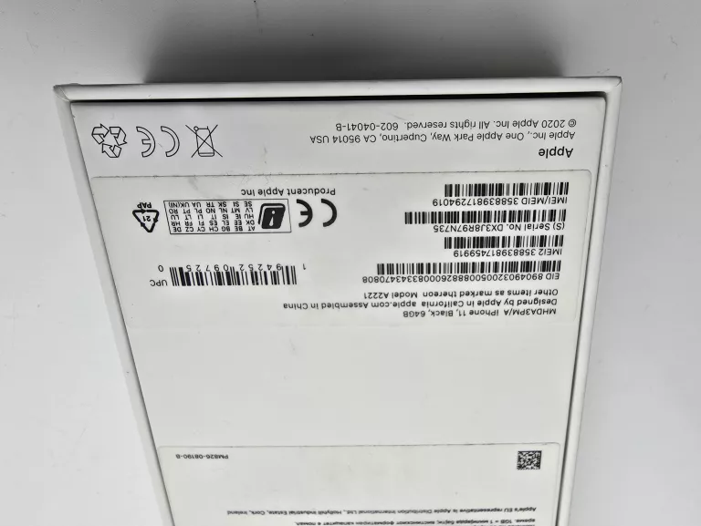 SMARTFON APPLE IPHONE 11 64GB 6.1" CZARNY MHDA3PM/A KONDYCJA 83%