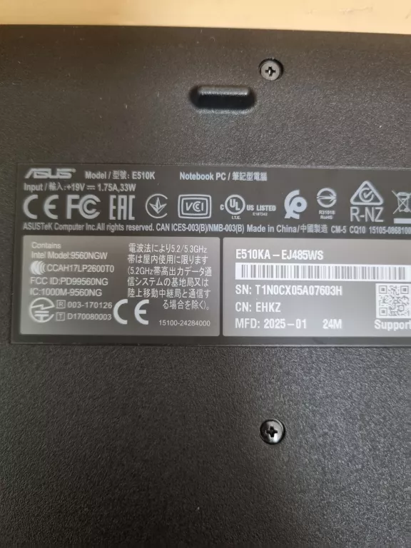 LAPTOP ASUS E510 4/128GB/INTEL CLEERON