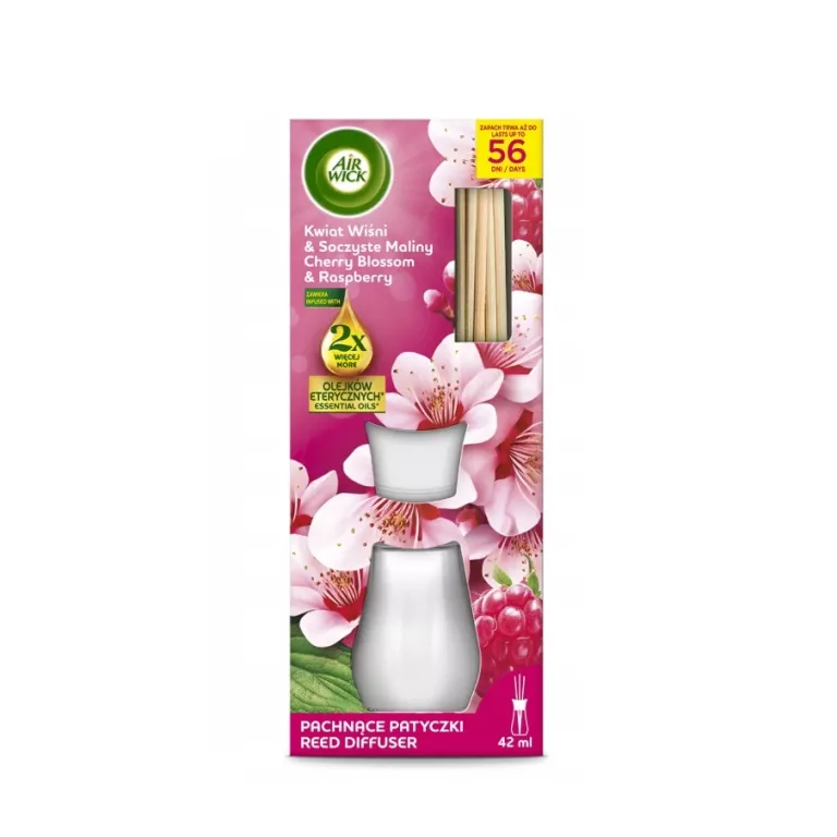 AIR WICK AIR WICK PATYCZKI ZAPACHOWE KWIAT WIŚNI & MALINY 42ML