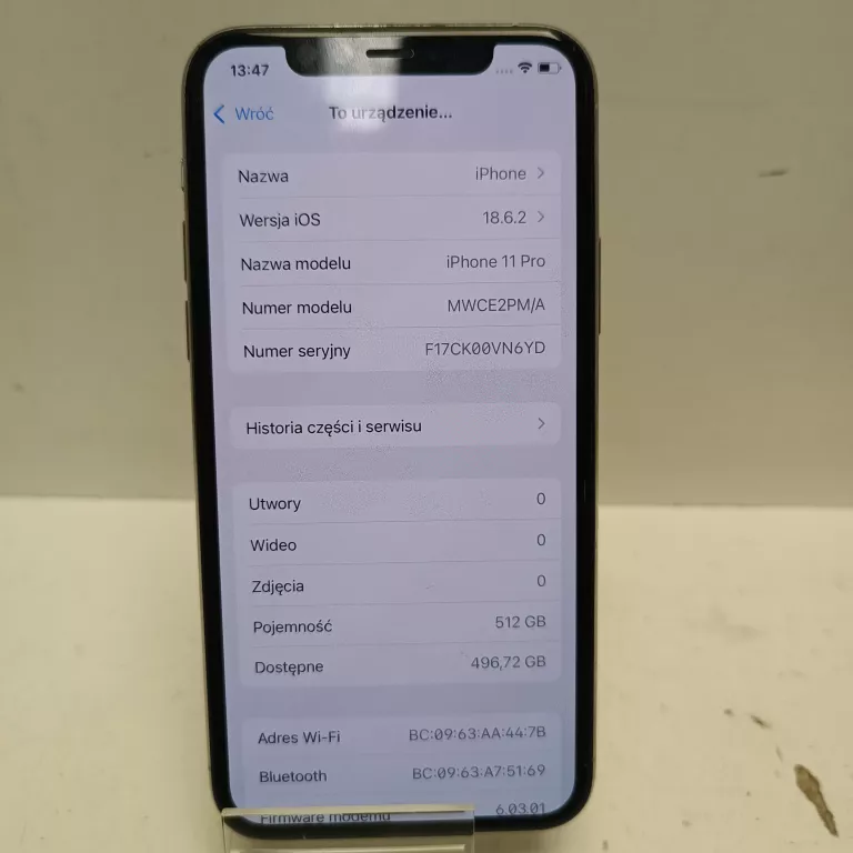 TELEFON IPHONE 11 PRO 512 GB 75 BAT