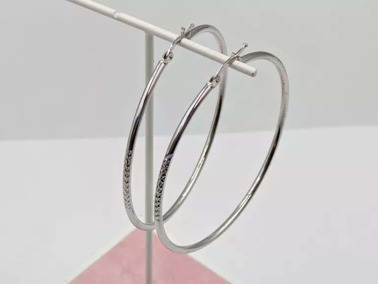 ZŁOTE KOLCZYKI BIAŁE ZŁOTO KOŁA 585 5,12G