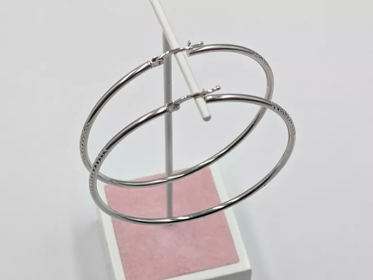 ZŁOTE KOLCZYKI BIAŁE ZŁOTO KOŁA 585 5,12G