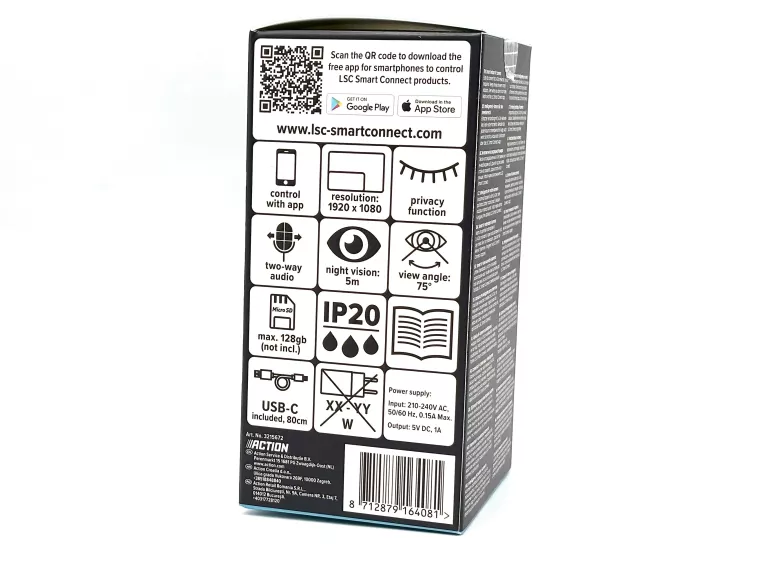 INTELIGENTNA WEWNĘTRZNA KAMERA IP LSC SMART CONNECT 1080P HD