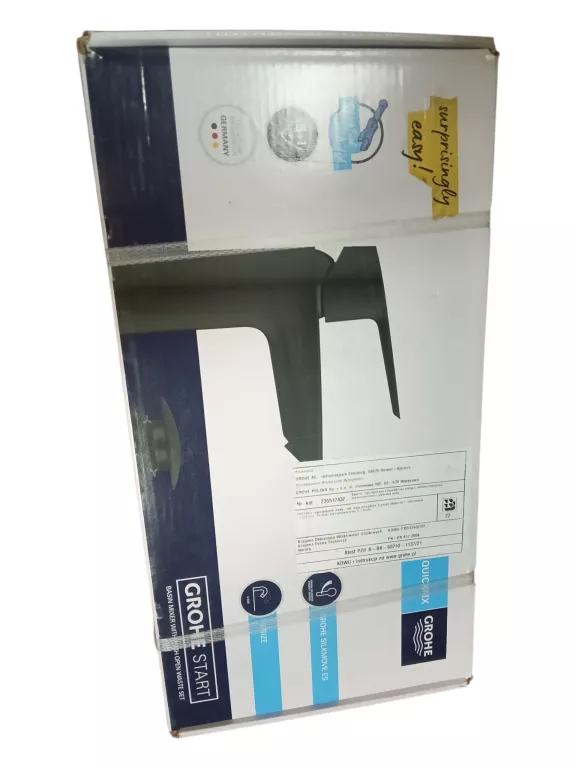 BATERIA UMYWALKOWA STOJĄCA GROHE START CZARNY