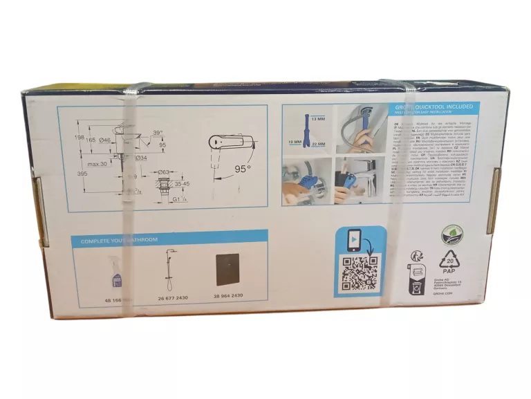 BATERIA UMYWALKOWA STOJĄCA GROHE START CZARNY