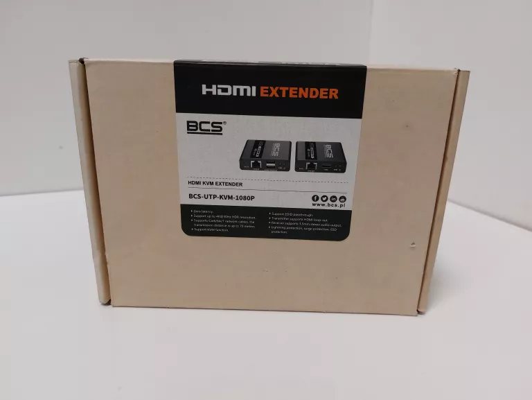 BCS-UTP-KVM-1080P ZESTAW KONWERTERÓW DO PRZESYŁU SYGNAŁU HDMI ORAZ USB