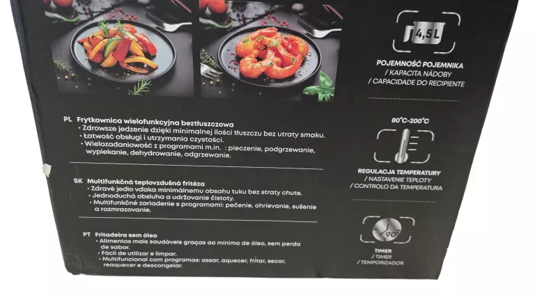FRYTKOWNICA BEZTŁUSZCZOWA AIRFRYER HOFFEN EXPERT AK-2749 1800W 12L