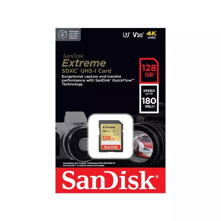 KARTA PAMIĘCI SANDISK SDXC 128GB EXTREME 180/90 P001-000157-128G