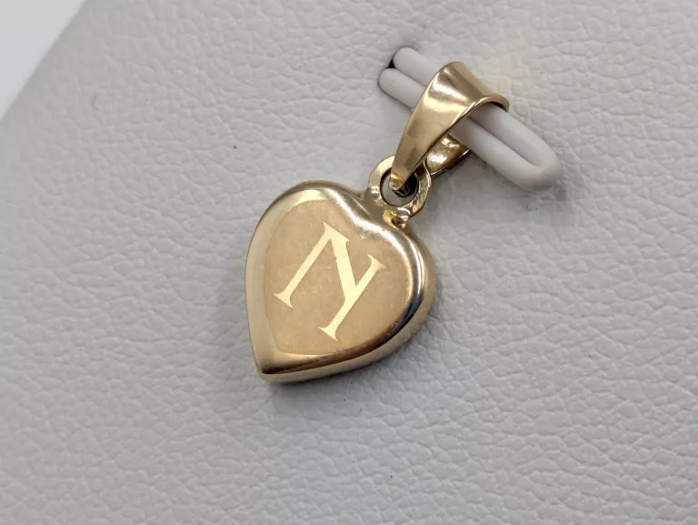 ZŁOTA ZAWIESZKA SERCE "N" 585 0,72G