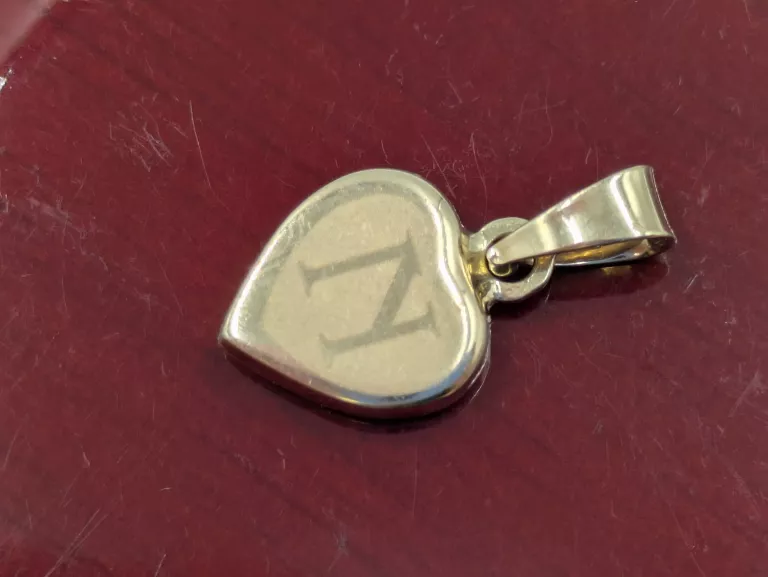 ZŁOTA ZAWIESZKA SERCE "N" 585 0,72G