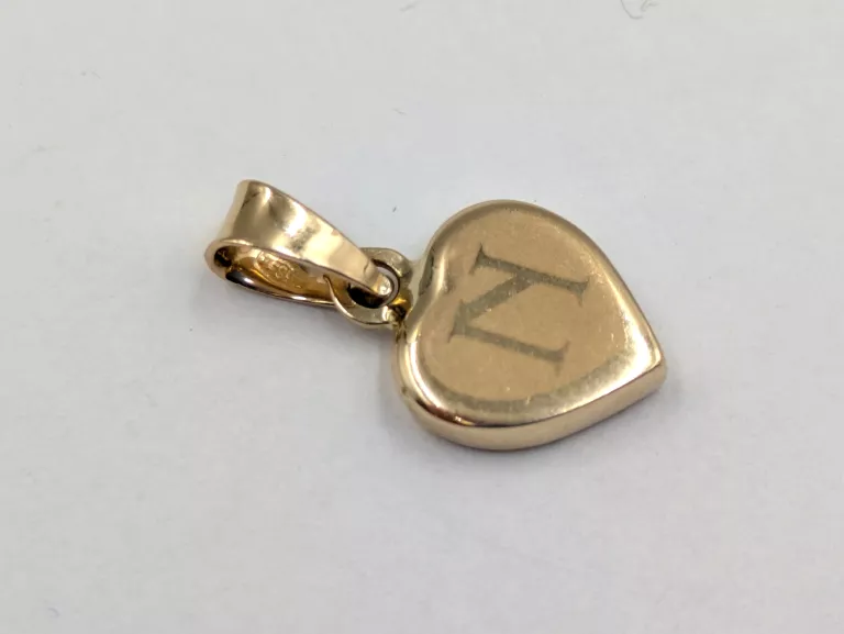 ZŁOTA ZAWIESZKA SERCE "N" 585 0,72G