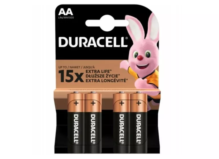 ALKALICZNE BATERIE DURACELL AA / LR6 4 SZT