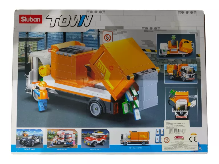 ZESTAW KLOCKÓW SLUBAN TOWN ŚMIECIARKA M38-B10066 326 ELEMENTÓW