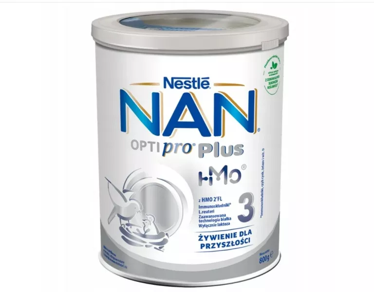 NAN OPTIPRO PLUS 3 HMO PRODUKT NA BAZIE MLEKA DLA MAŁYCH DZIECI 800 G