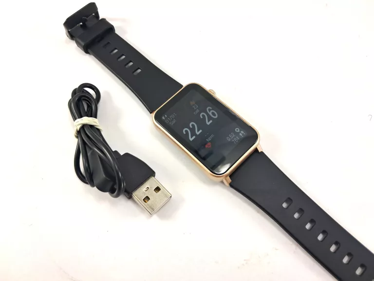 SMARTWATCH QC57 ZŁOTO CZARNY