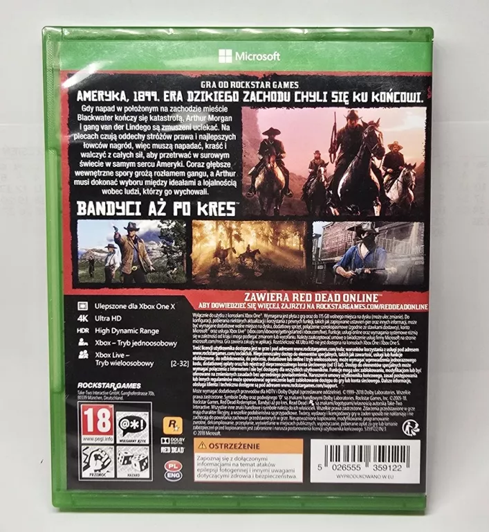 GRA RED DEAD REDEMPTION 2 GRA XBOX ONE