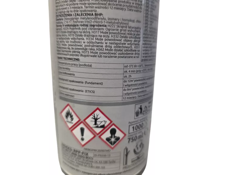 KLEJ DO STYROPIANU RAWLPLUG 750ML (WAŻNE DO 02,09,2026R.)